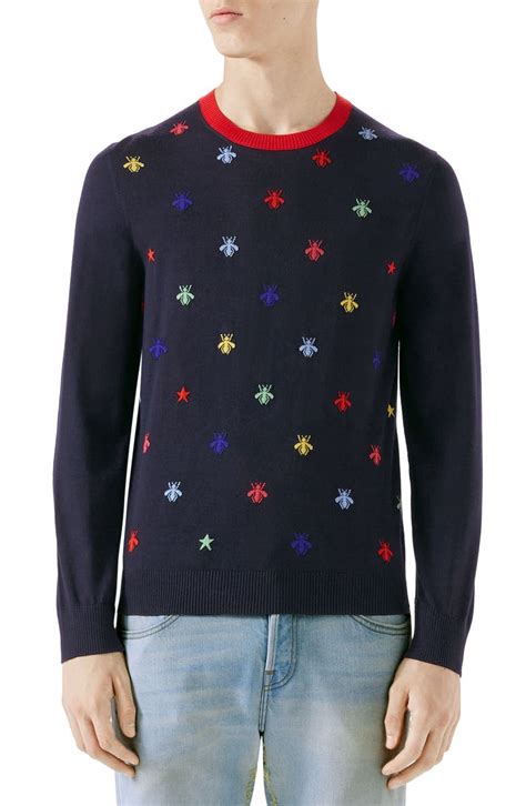 gucci women's cardigan sweater|gucci bee embroidered sweater.